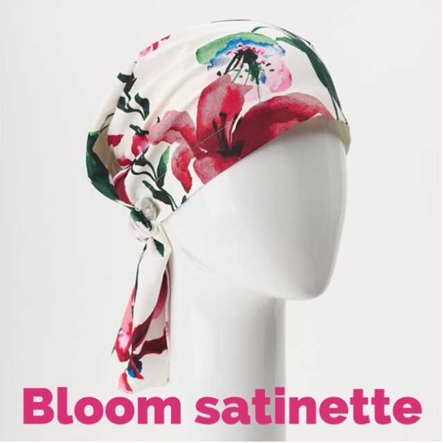 Foulard élastique Bloom satinette (fleurs)
