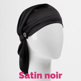 Foulard élastique Satin noir