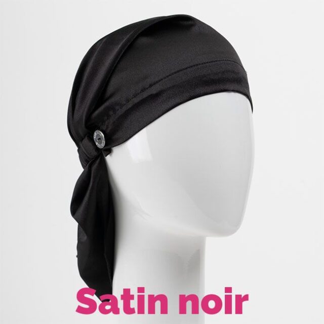 Foulard élastique Satin noir