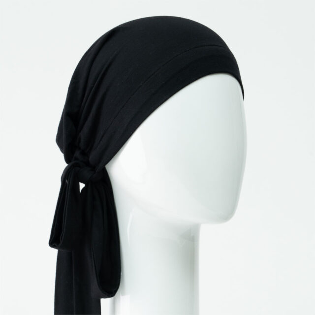 Foulard chimio en bambou noir de Sibelle